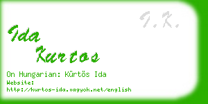 ida kurtos business card